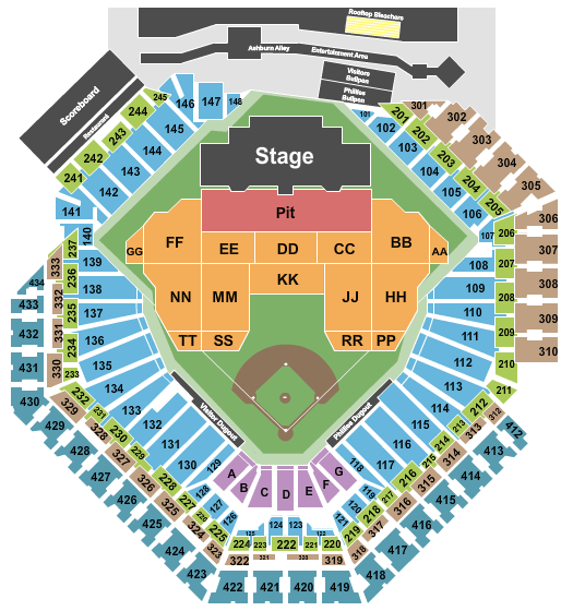 Citizens Bank Park Bruce Springsteen Seating Chart